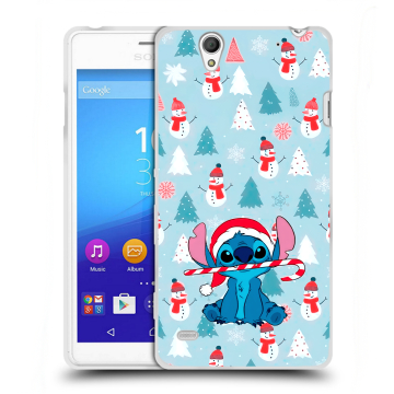 Пластиковый чехол на Sony Xperia C4 с принтом Стич Новый год