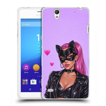 Пластиковый чехол на Sony Xperia C4 с принтом женский