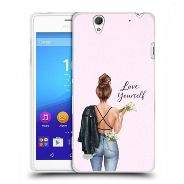 Пластиковый чехол на Sony Xperia C4 с принтом женский Пластиковый чехол на Sony Xperia C4 с принтом женский
