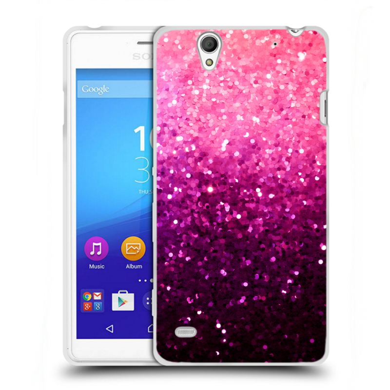 Пластиковый чехол на Sony Xperia C4 с принтом Блестки Пластиковый чехол на Sony Xperia C4 с принтом Блестки