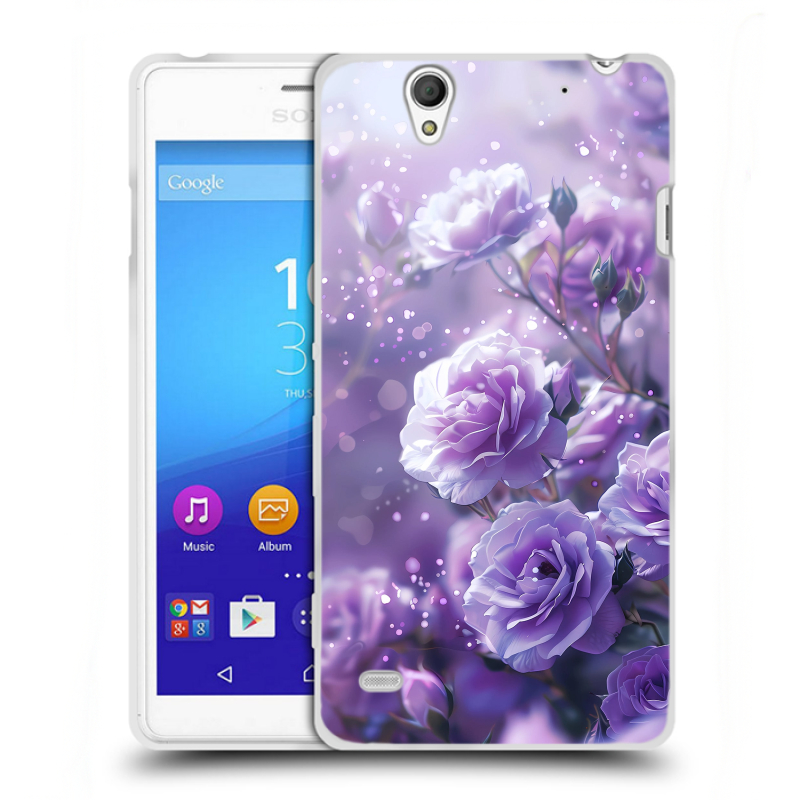 Пластиковый чехол на Sony Xperia C4 с принтом Розы цветы Пластиковый чехол на Sony Xperia C4 с принтом Розы цветы