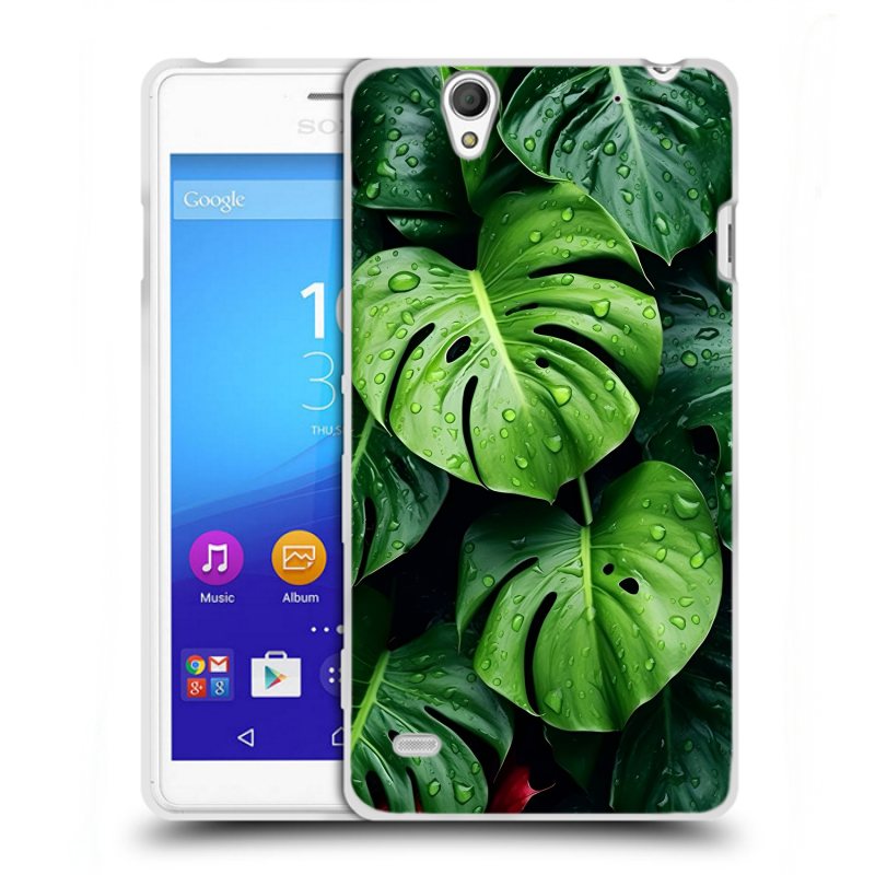 Пластиковый чехол на Sony Xperia C4 с принтом Листья Пластиковый чехол на Sony Xperia C4 с принтом Листья
