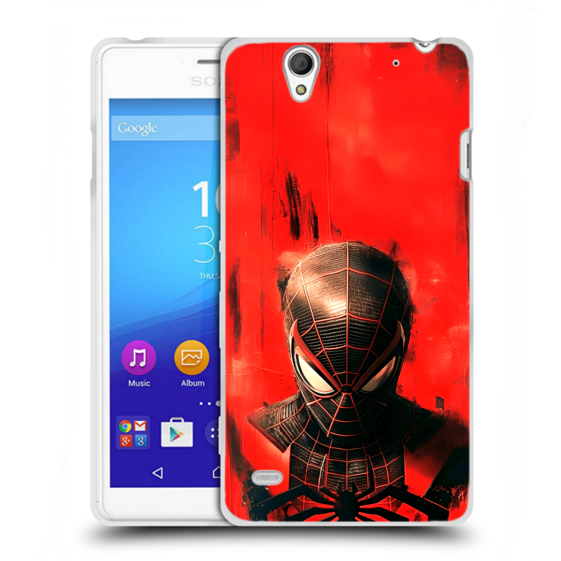 Пластиковый чехол на Sony Xperia C4 с принтом человек паук spiderman Пластиковый чехол на Sony Xperia C4 с принтом человек паук spiderman
