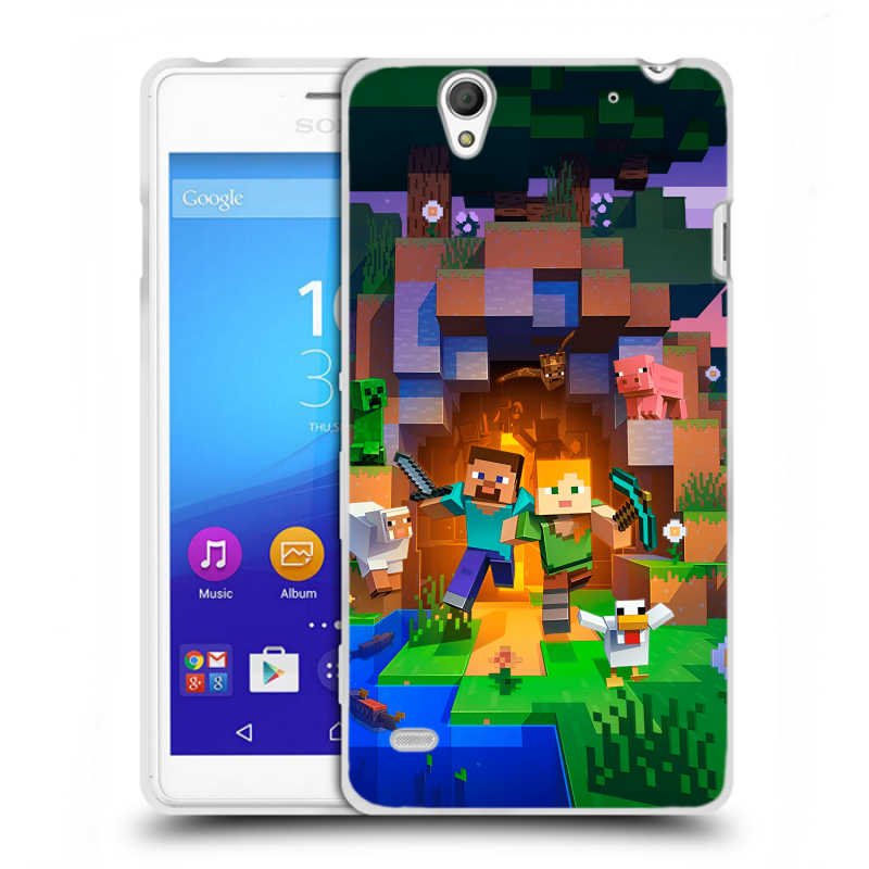 Пластиковый чехол на Sony Xperia C4 с принтом Майнкрафт Minecraft Пластиковый чехол на Sony Xperia C4 с принтом Майнкрафт Minecraft