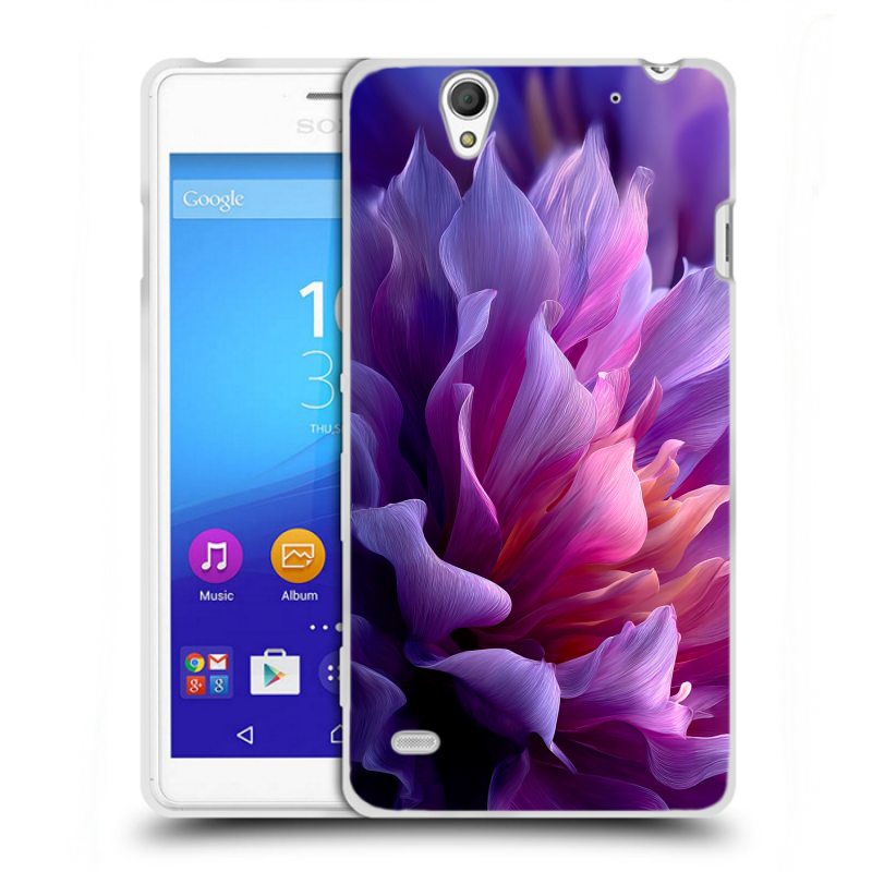 Пластиковый чехол на Sony Xperia C4 с принтом женский цветы Пластиковый чехол на Sony Xperia C4 с принтом женский цветы