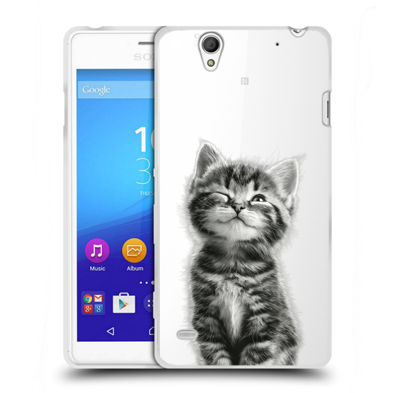 Пластиковый чехол на Sony Xperia C4 с принтом Котенок Пластиковый чехол на Sony Xperia C4 с принтом Котенок