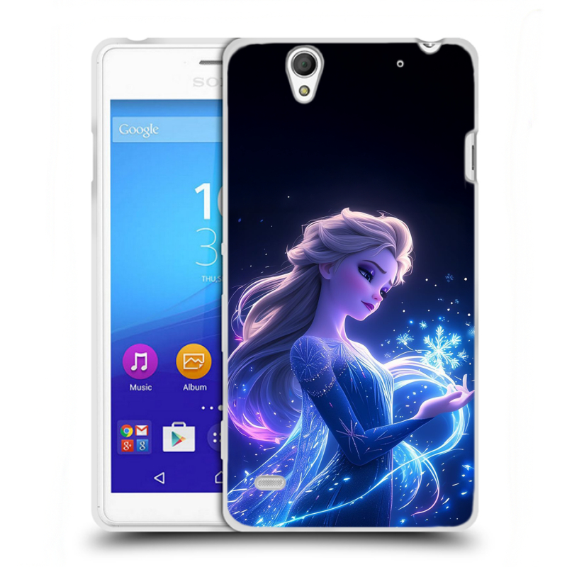 Пластиковый чехол на Sony Xperia C4 с принтом Холодное сердце Frozen Пластиковый чехол на Sony Xperia C4 с принтом Холодное сердце Frozen