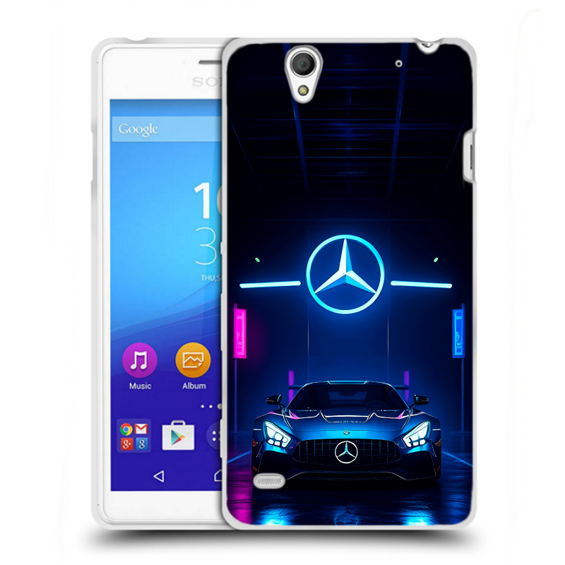 Пластиковый чехол на Sony Xperia C4 с принтом Mercedes Мерседес Пластиковый чехол на Sony Xperia C4 с принтом Mercedes Мерседес
