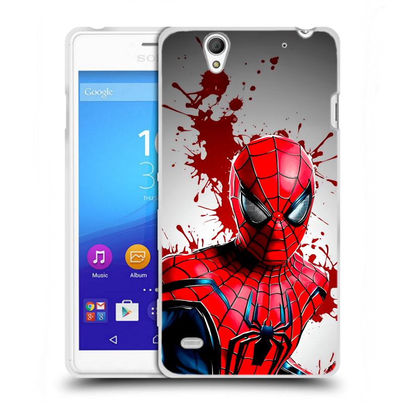 Пластиковый чехол на Sony Xperia C4 с принтом Spiderman Человек паук Пластиковый чехол на Sony Xperia C4 с принтом Spiderman Человек паук