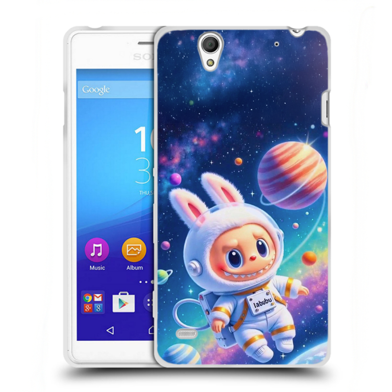 Пластиковый чехол на Sony Xperia C4 с принтом Labubu Лабубу Пластиковый чехол на Sony Xperia C4 с принтом Labubu Лабубу