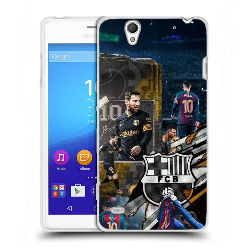 Пластиковый чехол на Sony Xperia C4 с принтом Messi Barcelona Пластиковый чехол на Sony Xperia C4 с принтом Messi Barcelona