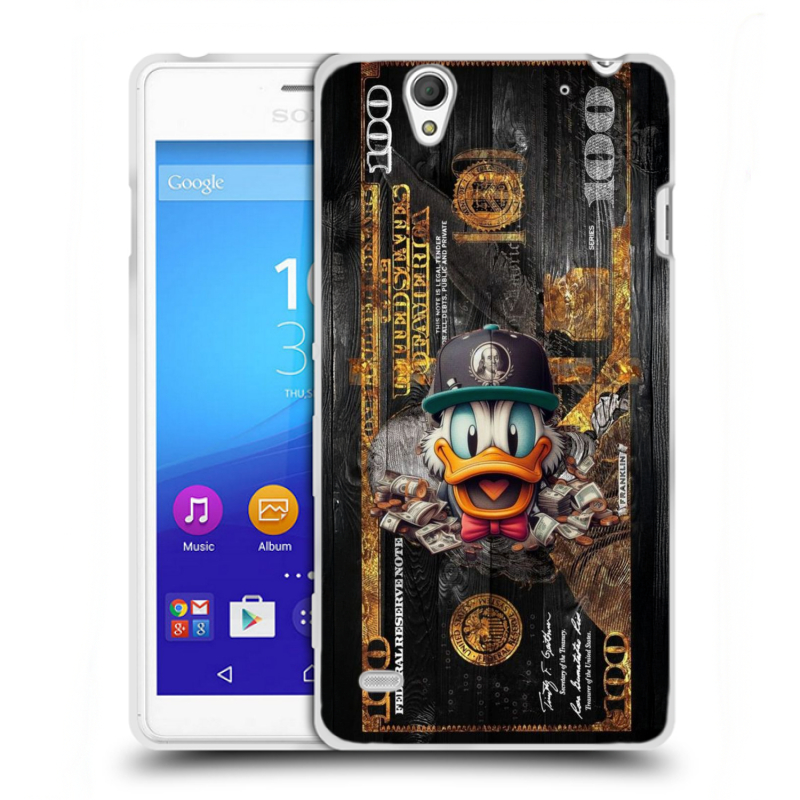 Пластиковый чехол на Sony Xperia C4 с принтом Дональд Дак Доллар Пластиковый чехол на Sony Xperia C4 с принтом Дональд Дак Доллар
