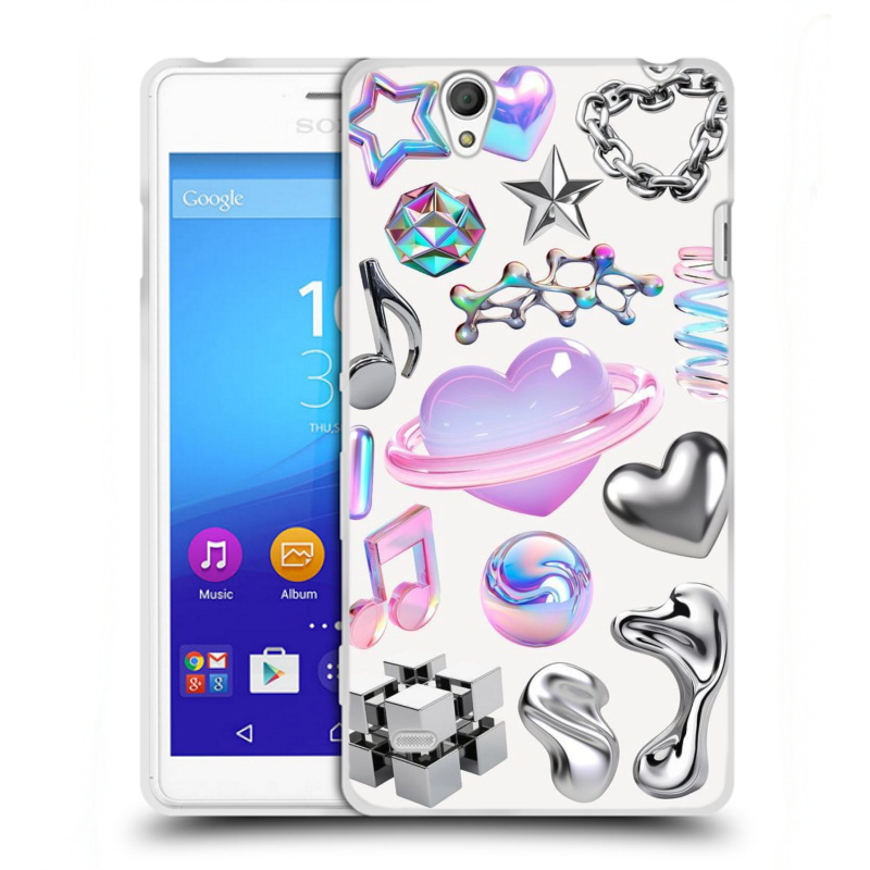 Пластиковый чехол на Sony Xperia C4 с принтом Y2K Пластиковый чехол на Sony Xperia C4 с принтом Y2K