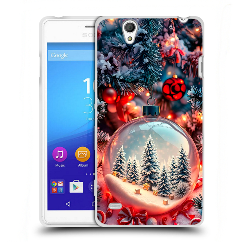 Пластиковый чехол на Sony Xperia C4 с принтом Новый год Пластиковый чехол на Sony Xperia C4 с принтом Новый год